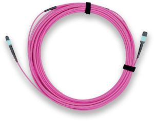 MPO high-density fiber optic connector trunk cable with two MPO terminations
