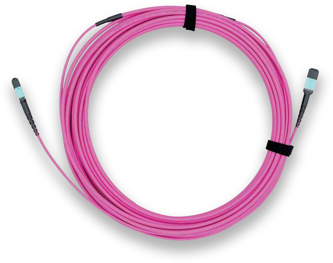 MPO fiber optic connector trunk cable assembly